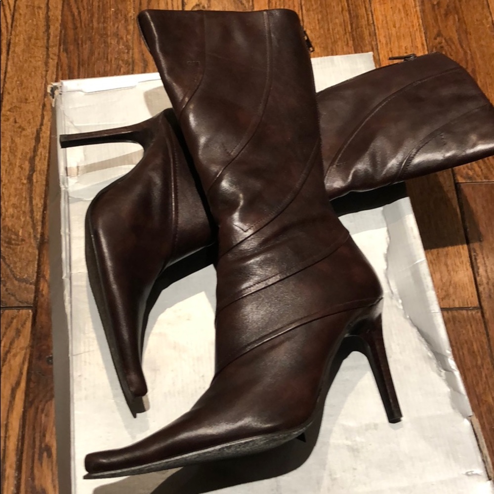 Aldo Brown Heeled Boots
